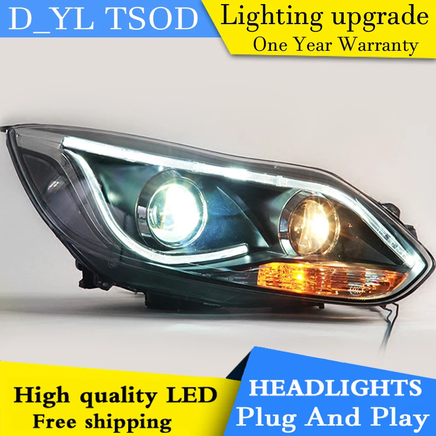 Car Styling LED Head Lamp for Ford focus headlights 2012 2015 focus led