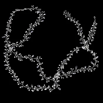 

Elegent Long Bride Headpiece 200cm Hair Accessories Crystal Chain Charms Head Bands Women Jewelry Wedding Bridal Hair Jewelry