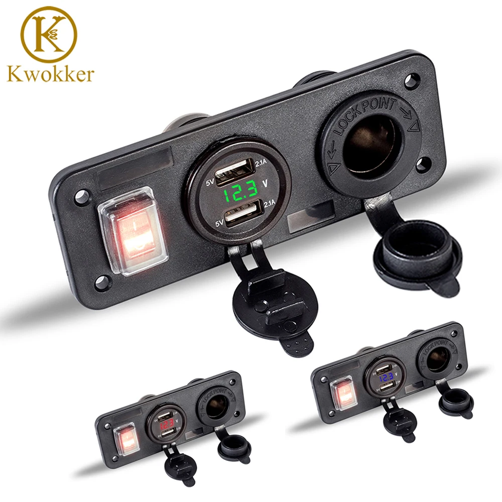 Doble Twin Cigarro Cigarrillo Encendedor de Coche Cargador Adaptador de enchufe de dos puertos Enchufe 12v