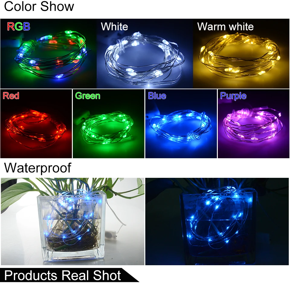 Copper Wire LED Garland String Fairy Lights For Glass Craft Bottle Luces (6)
