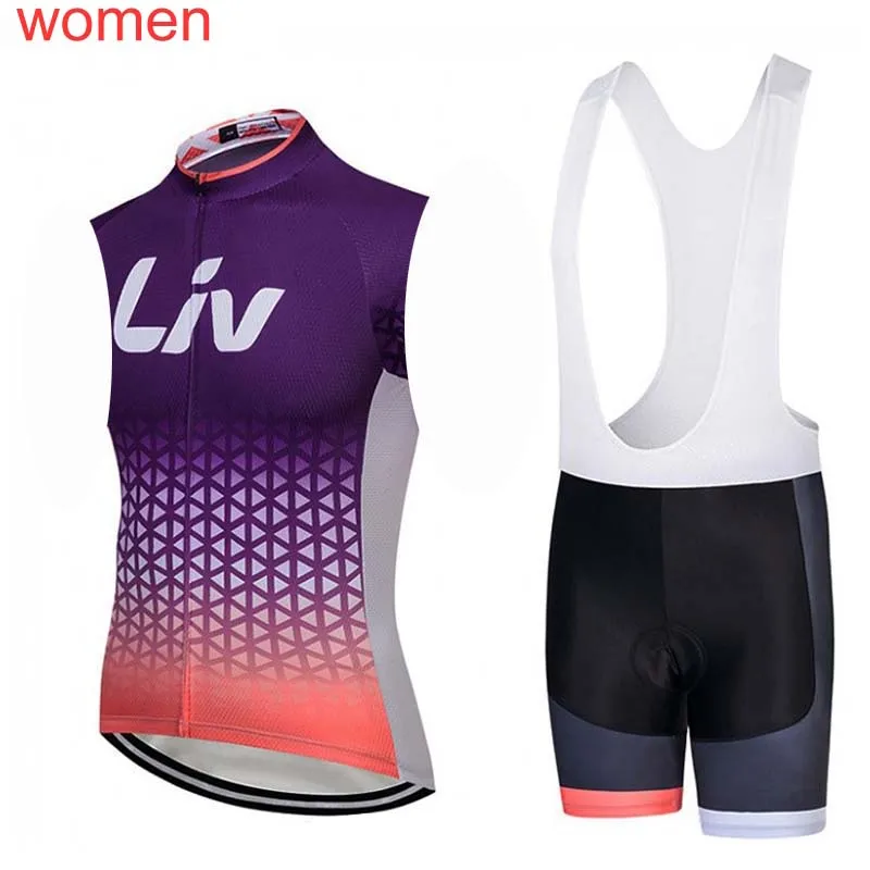

2019 Summer Cycling Jersey Sleeveless Bib shorts Sets Women Cycling Shirt Bike bicycle Clothes Clothing Ropa Ciclismo K040703