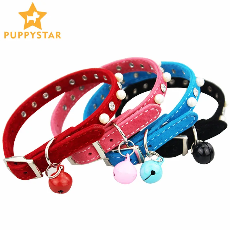 Pet Dog Collar Adjustable Dog Cute Bell Collar For Small Medium Dog Cat