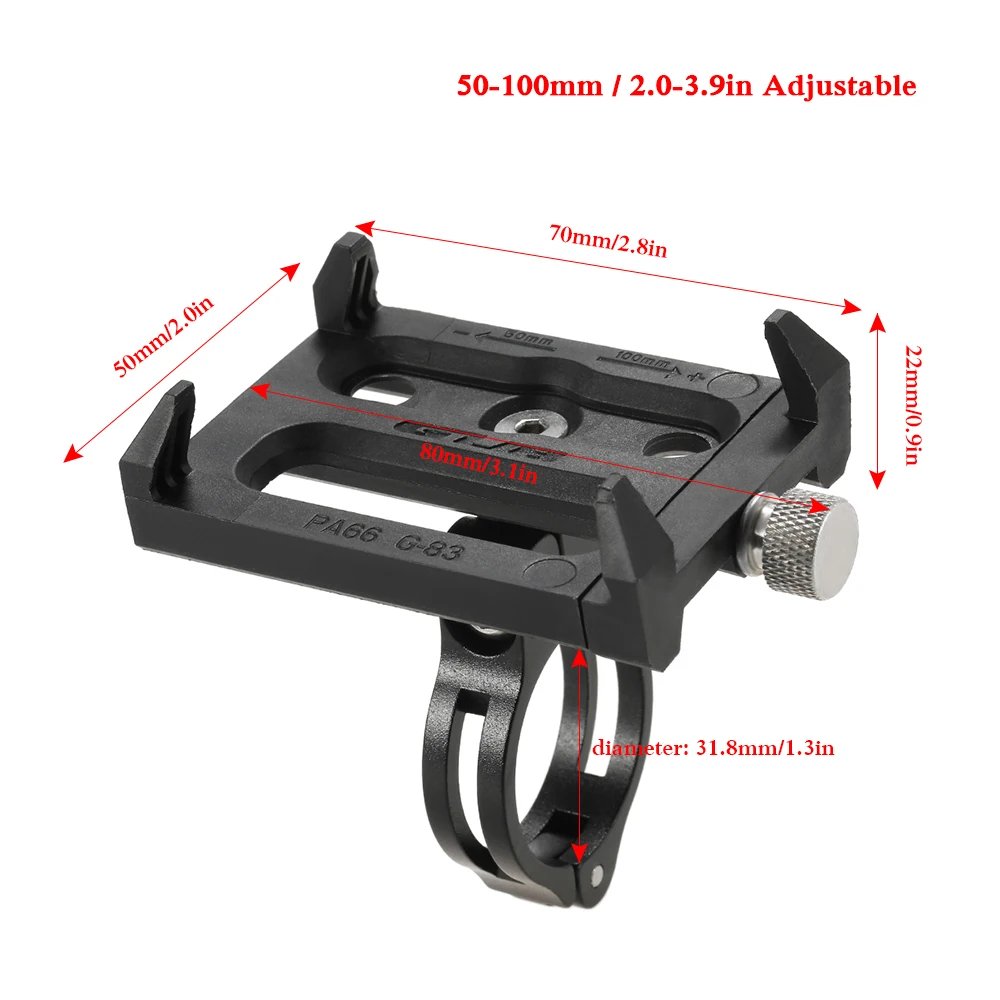 GUB G83 G-83 кронштейн на руль с зажимом для велосипеда регулируемый держатель для Телефона Противоскользящий велосипед для телефона 3,5-6,2 дюймов - Цвет: Белый