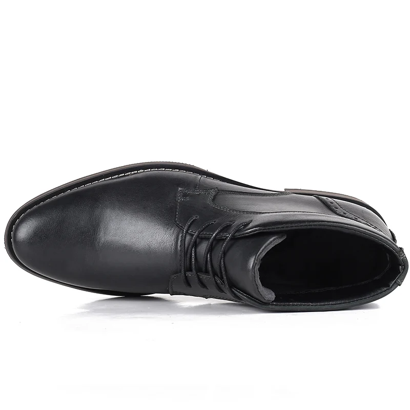Calidad Terciopelo Cuero Hombres Desai Black Zapatos Directa Gran Genuino brown De Invierno Además Alta Botas Los Tamaño Fabricantes wIIx8C1q