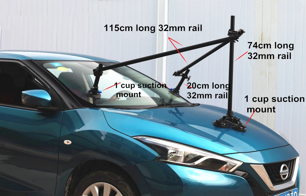 HONTOO DSLR Gimbal Suction Mount Car rack filming