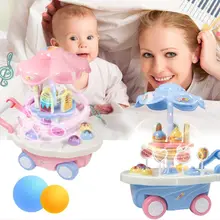 Вращающаяся имитация мороженого универсальная колесная тележка электрическая легкая музыкальная игрушка для детей, играющие Обучающие игрушки, подарки Pl