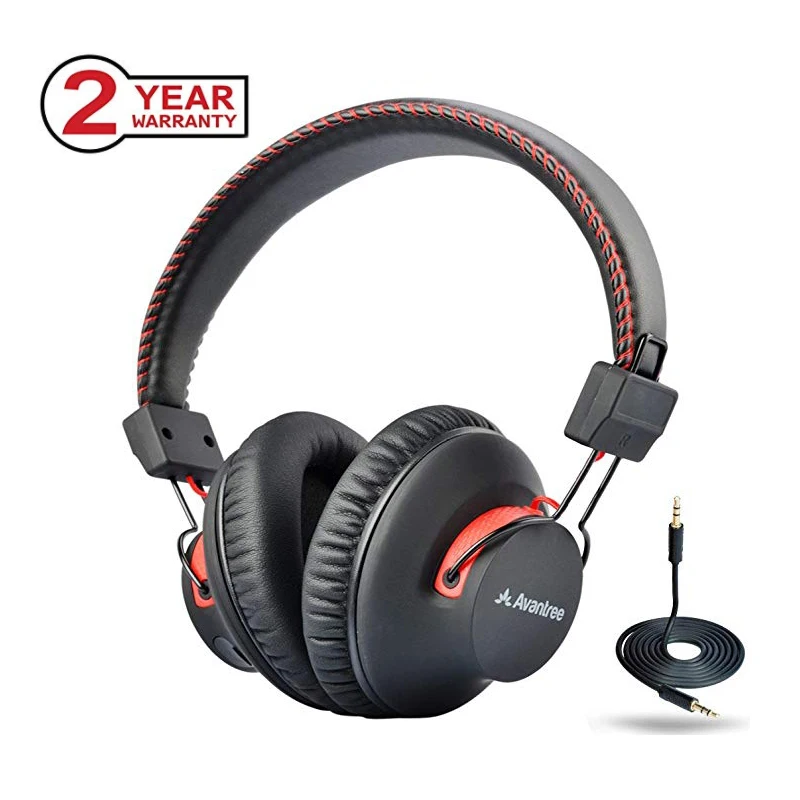Avantree 40 horas de modo DUAL Bluetooth en la oreja los auriculares con micrófono Super cómodo inalámbrico y cableado aptX de alta fidelidad NFC auriculares - 1