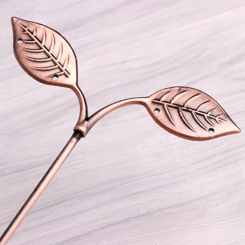 3 Pcs Alloy Earrings Display Leaf Shape Stand Showcase Jewelry Organizer Holder