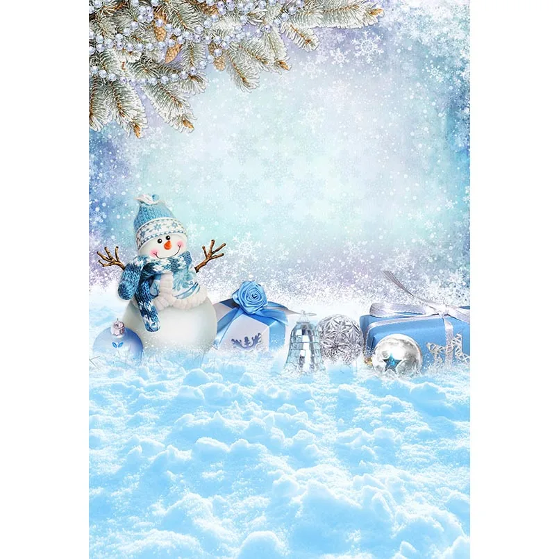 CdHBH 6x9ft Winter Snow Photography Frozen Tree Background Christmas Blue Ice Sparkling Snowflake Wonderland Photo Gallery Photographic Props Festival Venue Party Arrangement