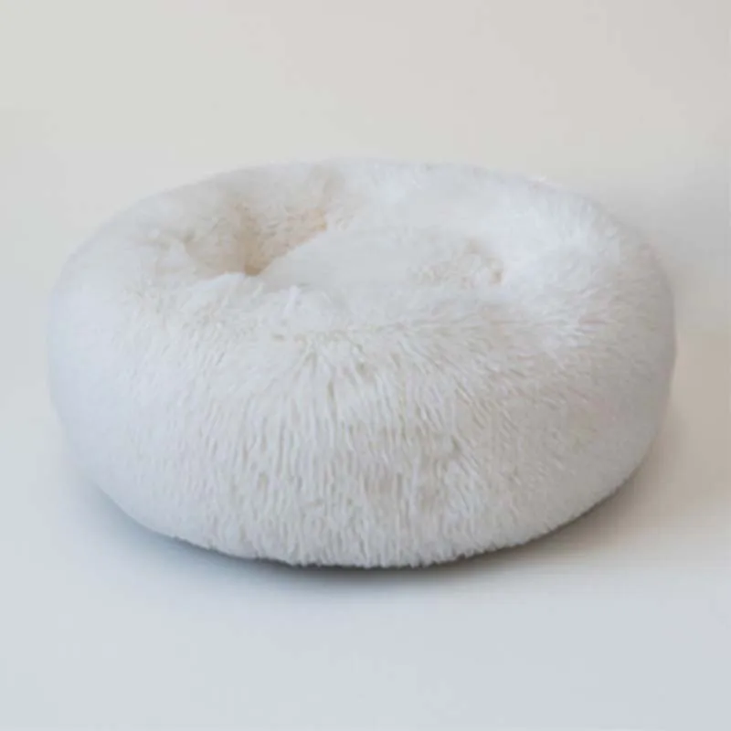 

Long Plush Super Soft Pet Bed Kennel Dog Round Cat Winter Warm Sleeping Bag Puppy Cushion Mat Portable Cat Supplies
