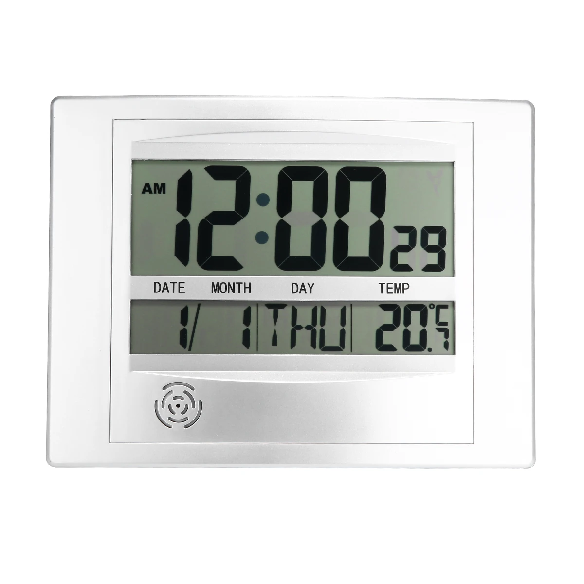 1pcs Temperature Wall Clock Digital LCD Time Display Indoor Home Hanging Living Room Office Decor