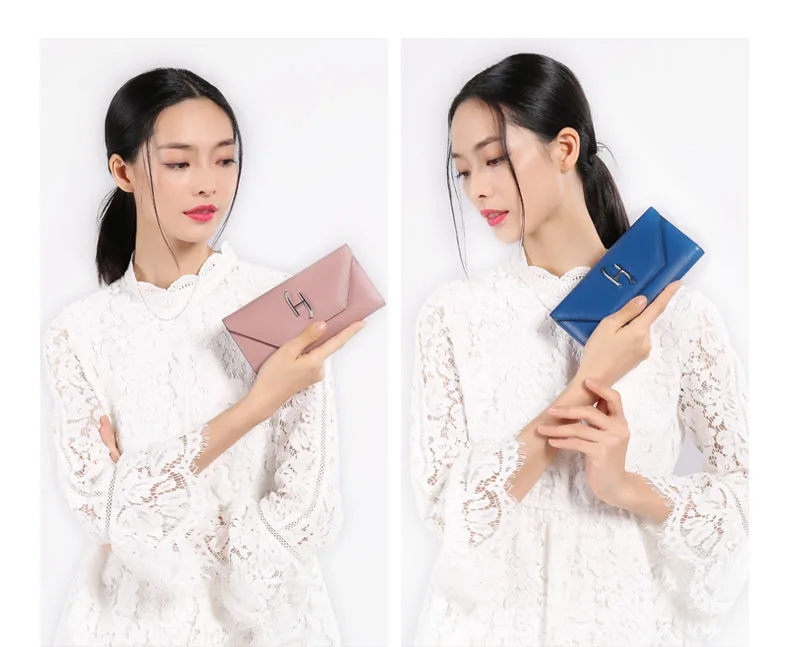 HONGU Fashion Women Evening Bag Women Top-Handle Bag Natural Genuine Leather Wallets Hasp Purses Wristlets Leisure Crossbody Bag    6_03