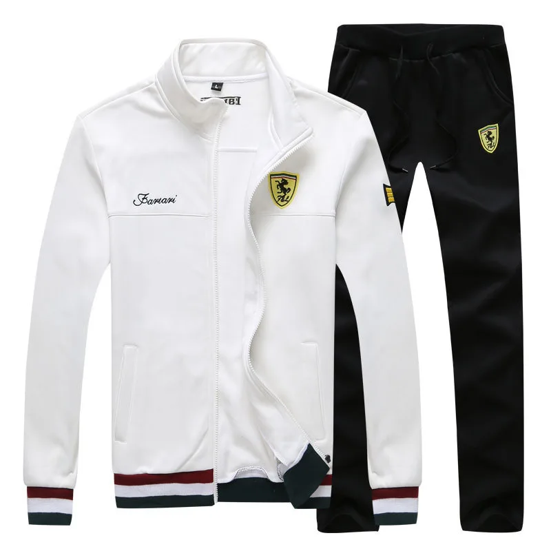 Günstige Neue männer Sweatshirts Anzug Designer Herbst Mode Druck Dünne Fett Baseball Jersey Anzug Männer Sportwear Freizeit Anzüge 4XL BFF458