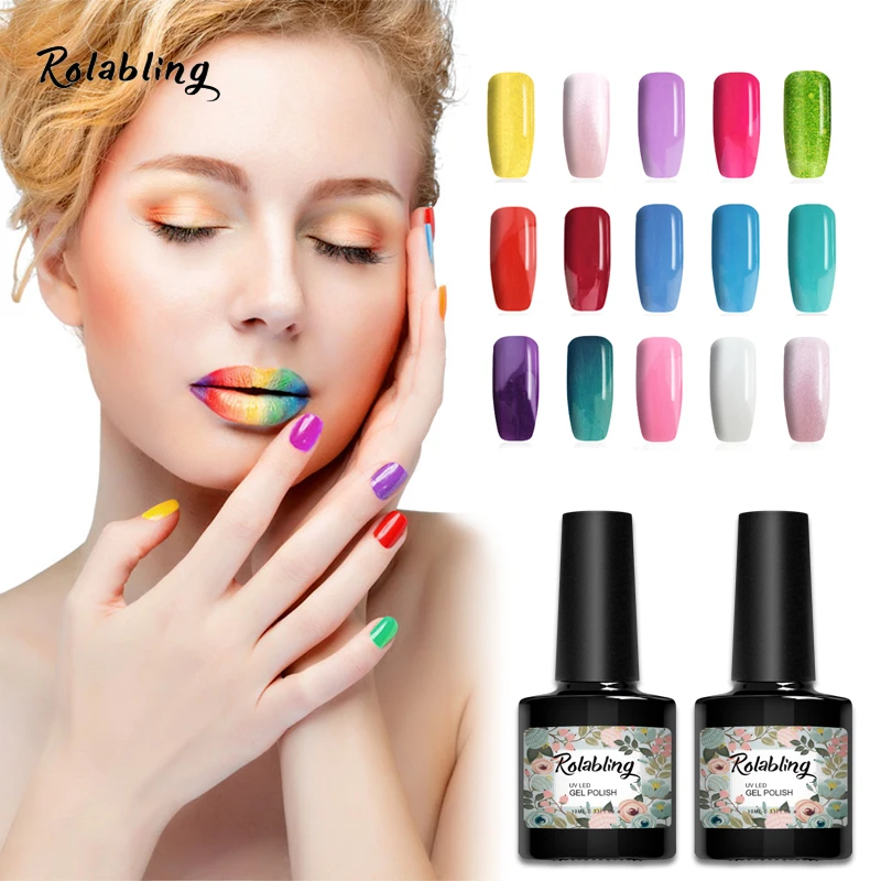 Rolabling Nail Gel Polish 10ml Gel Beauty Color Gel Long Lasting Nail