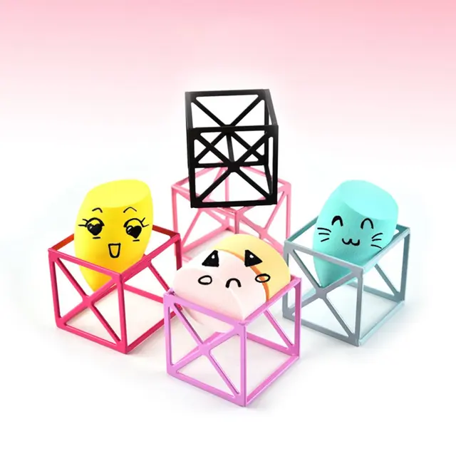 Cheap Cube Makeup Powder Puff Holder Sponge Stand Puff Foundation Blender Drying Rack Makeup Accessories Cheap Cube Makeup Powder Puff Holder Sponge Stand Puff Foundation Blender Drying Rack Makeup Accessories