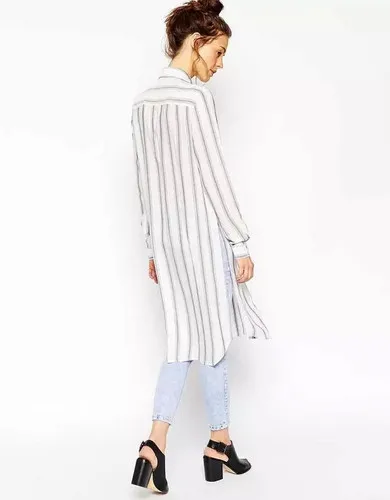 Mujeres de la manera más el tamaño elegante de rayas blusas de impresión vintage turn cuello de manga larga camisas casuales delgado superior _ - AliExpress Mobile