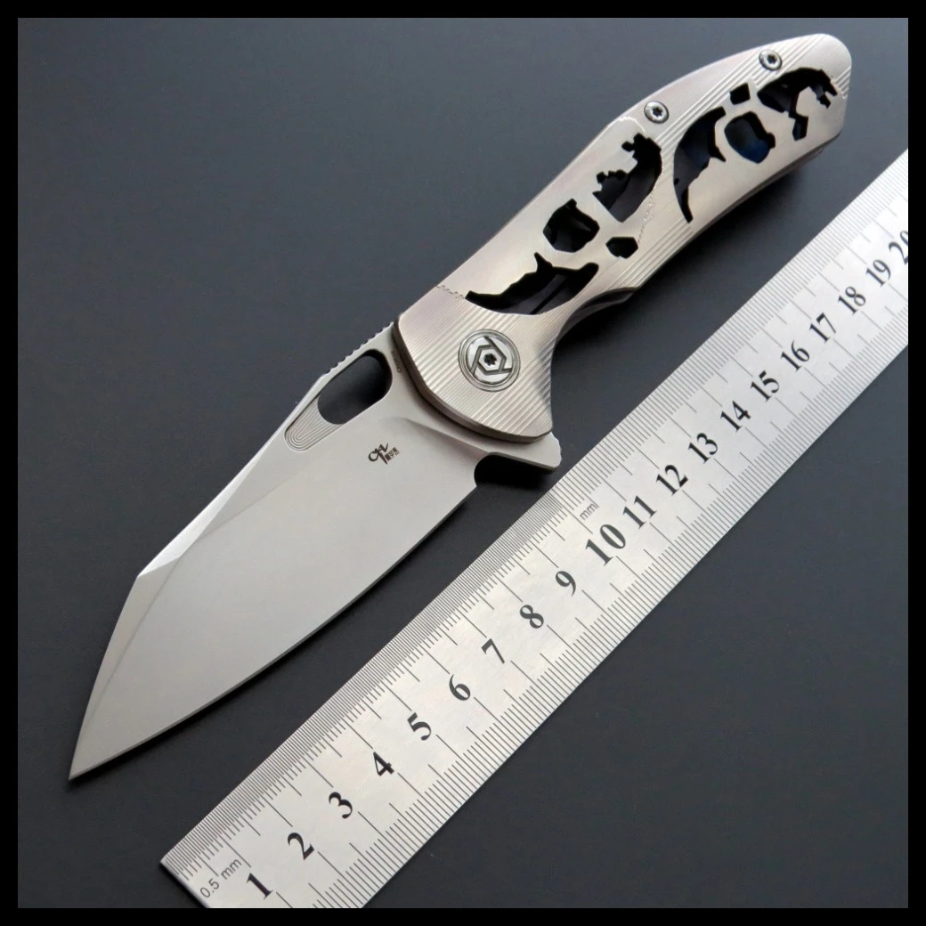 Цена ZZSQ CH3515 Флиппер складной нож S35VN лезвие шарикоподшипники TC4 Ручка Кемпинг Охота карманные ножи Открытый EDC инструмент