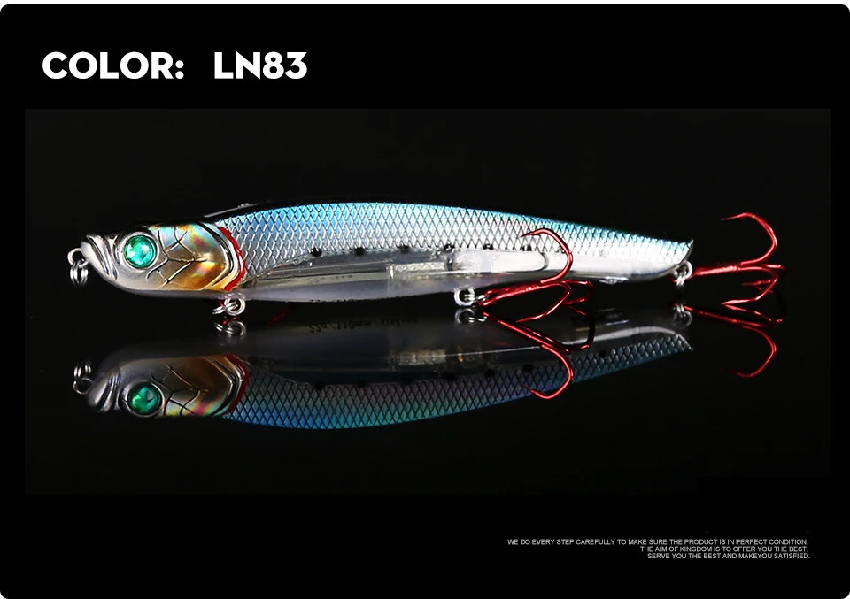 Kingdom Fishing Lures 58mm 8g, 22g Watery Beast Pencil Floating And Slow Sinking New Interesting Functional Design Baits (13)