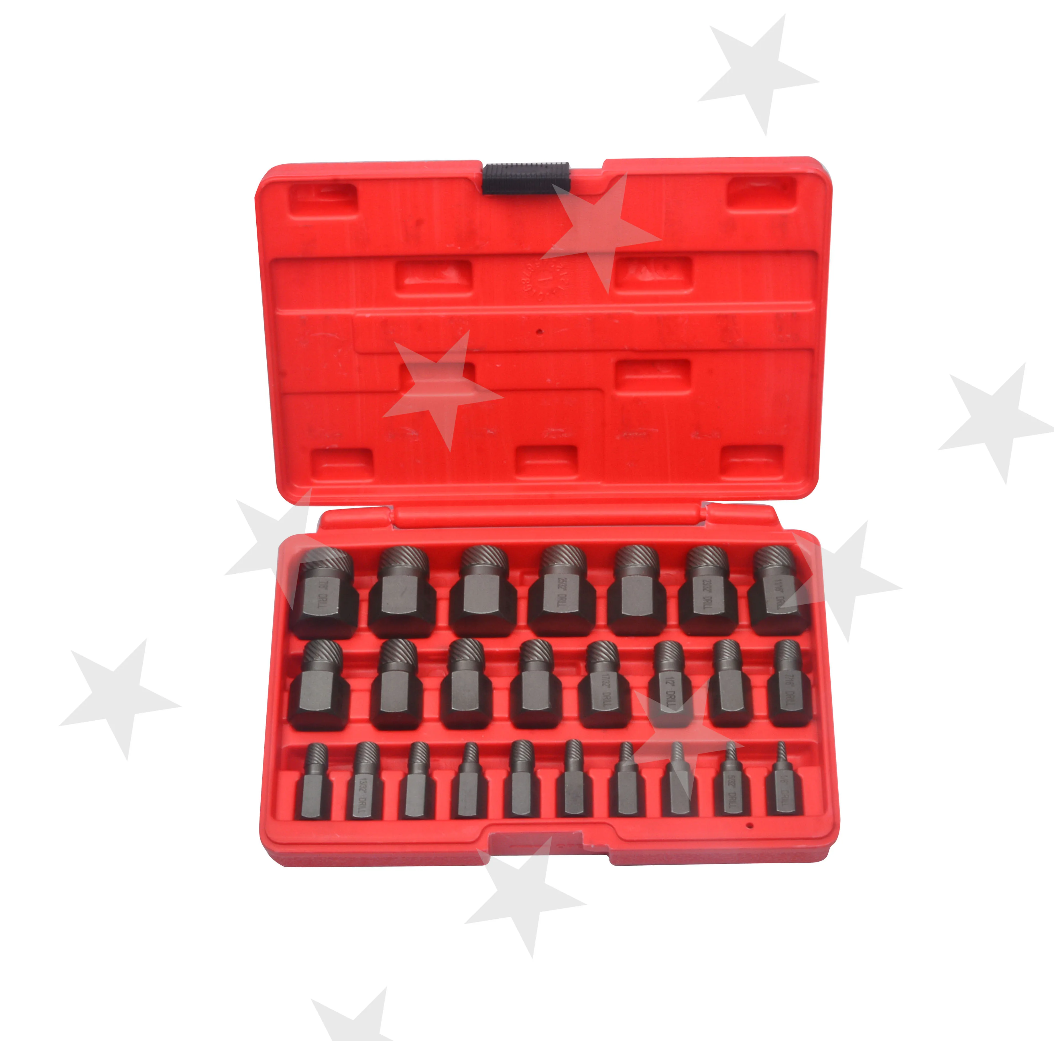 

25Pcs Multi-Spline Screw Extractor Set Hex Head Bit Socket Wrench Bolt Remover