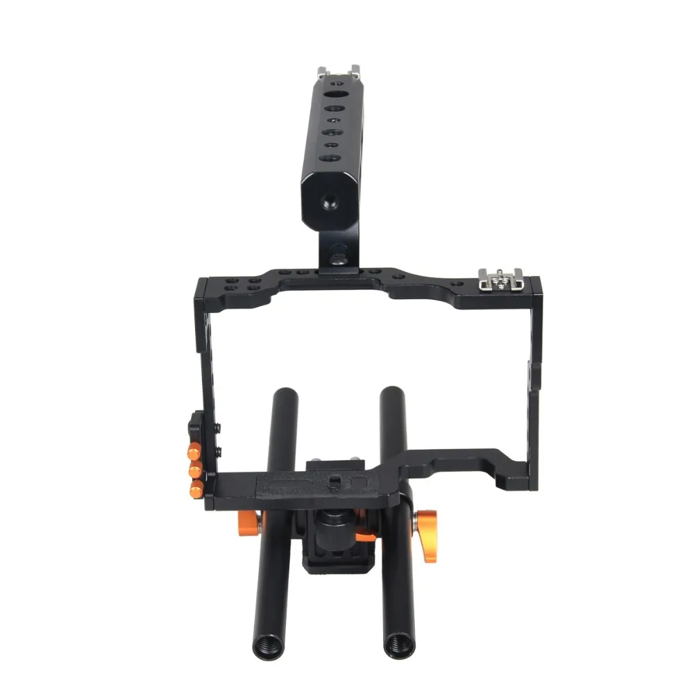 Best Camera Cage Rig Stabilizer Protector with Top Handle Base Rods for BMCC Camera to Mount Photographic Accessories 1