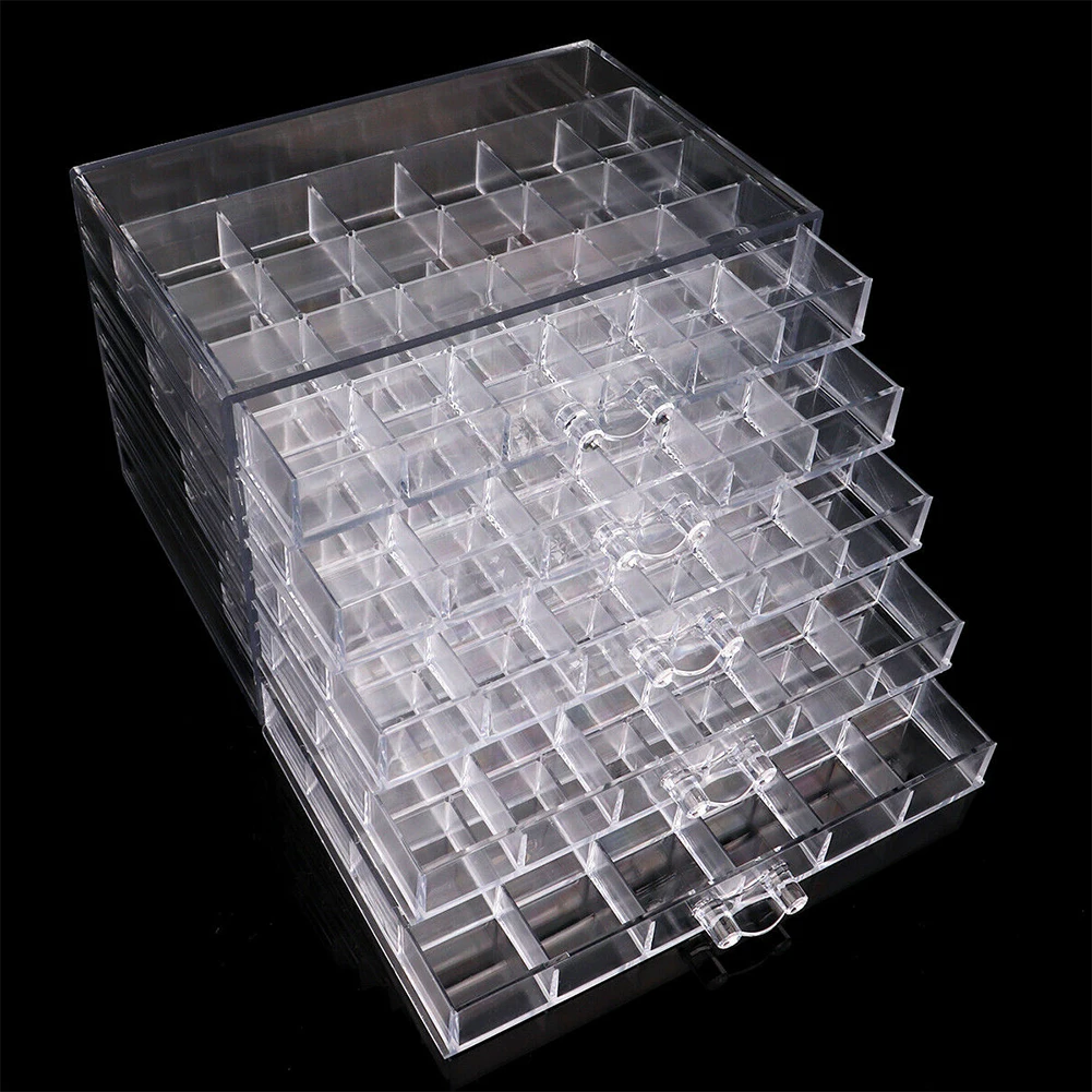 

New 120 Grids Acrylic Makeup Organizer Storage Box Cosmetic Box Lipstick Jewelry Box Case Holder Display Stand make up organizer