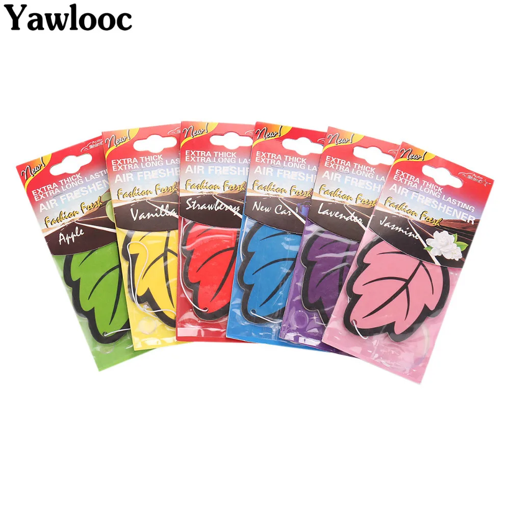 

6Pcs/Lot Paper Hanging Car Air Freshener Vanilla Perfumed/fragrance Leaf Shape Air Freshener Car Interior Accessories