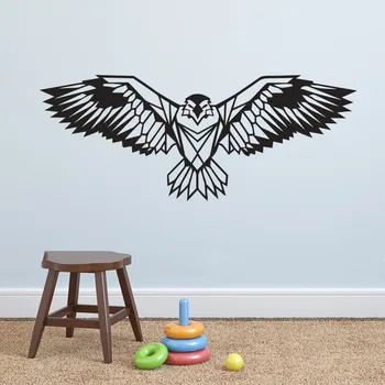 

Creative Geometric Design Eagle Wall Sticker Home Decoration Decal Removable Art Sticker for Bedroom Vinyl Mural Y157