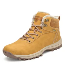 Christmas Winter Boots Men Fashion Mens Shoes Ankle Martin Boots Warm Snow Boots Outdoor Casual Couple Shoes Botines Hombre unisex leather boots fashion winter autumn motorcycle martin boots men casual ankle boots warm couple snow boots big size