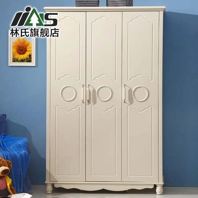 Korean Garden Furniture Simple White Three Small Closet Sliding Door Korean Garden Furniture Simple White Three Small Closet Sliding Door Wardrobe Flat Wooden 818 Children
