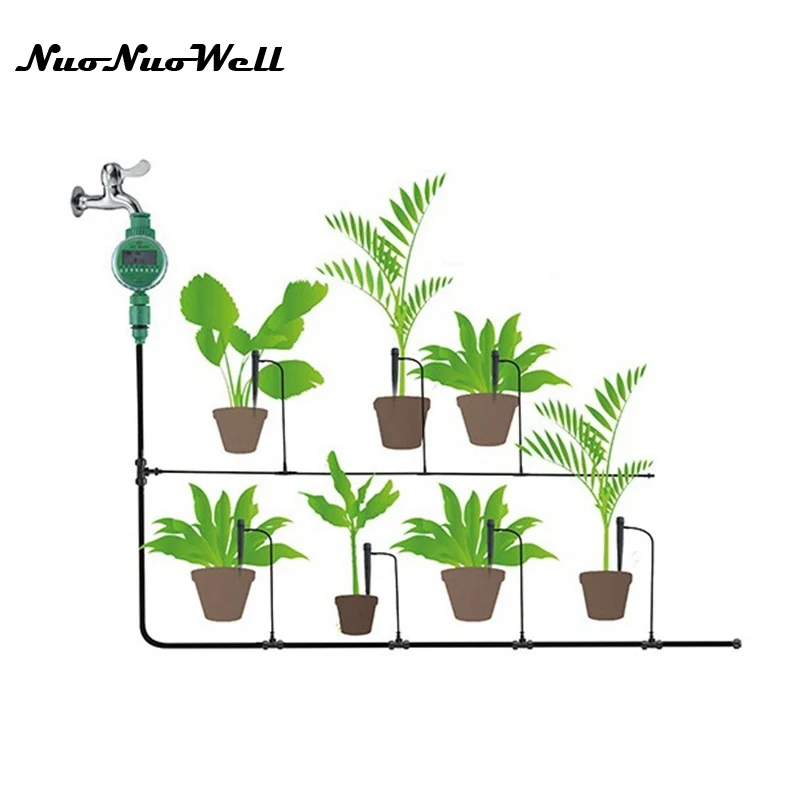 NuoNuoWell автоматические интеллектуальные электронные садовые наборы для полива таймер полива воды таймер для сада двора ирригатино системы