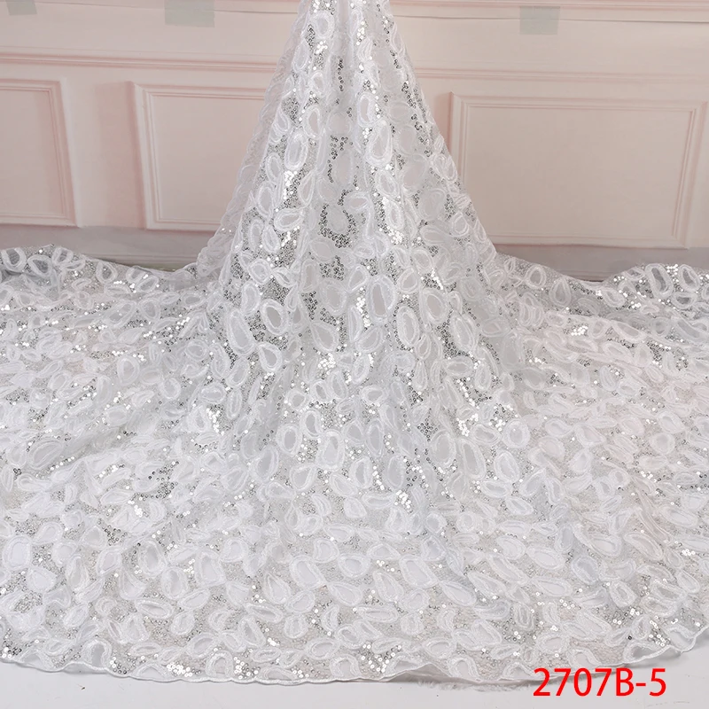 Высокое качество кружевная ткань Африканская кружевная ткань французская кружевная ткань для вечерние платье KS2707B-2