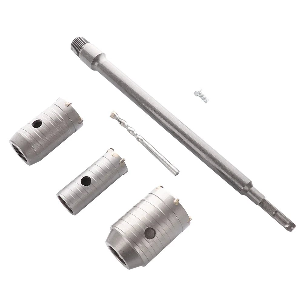 

350MM post + puncher 30/40/50mm Electric hammer drill wall hole puncher Carbide brick wall puncher Wall Drill Bit Square handle