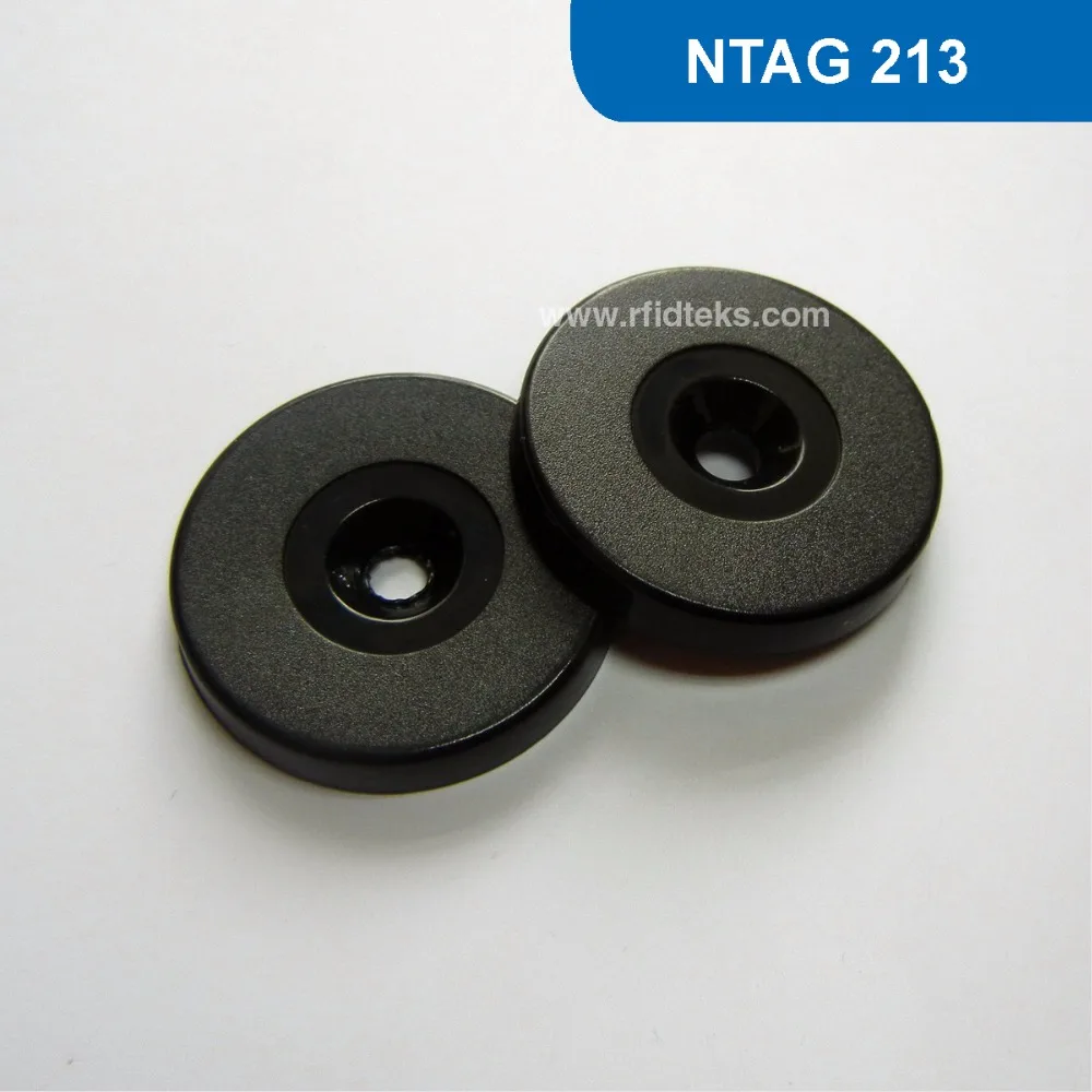 RT30 диаметром 30 мм ABS RFID токен метка, NFC Бесконтактный Смарт тег для активов Управление 13,56 МГц 144 байт, оборот в минуту(R/W с NTAG 213 чип