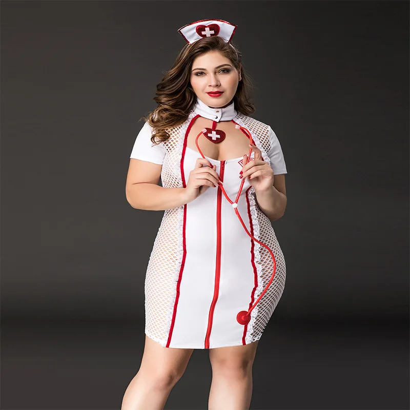 MQUPIN Fat MM сексуальное женское белье, сексуальное женское белье для маскарада медсестры, большие размеры, забавная униформа, соблазнительное сексуальное экзотическое белье, косплей, связывание