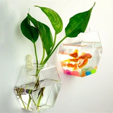 Оригинальная Шестигранная настенная стеклянная ваза, минималистичный стиль, настенный Террариум, подвесная ваза для цветов, гидропоники, домашний декор для стен