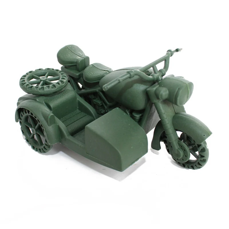 

2PCS World War II German Motorcycle Model, Military War Scenario Equipment Sandbox Model Toys Attracting Children's Attention