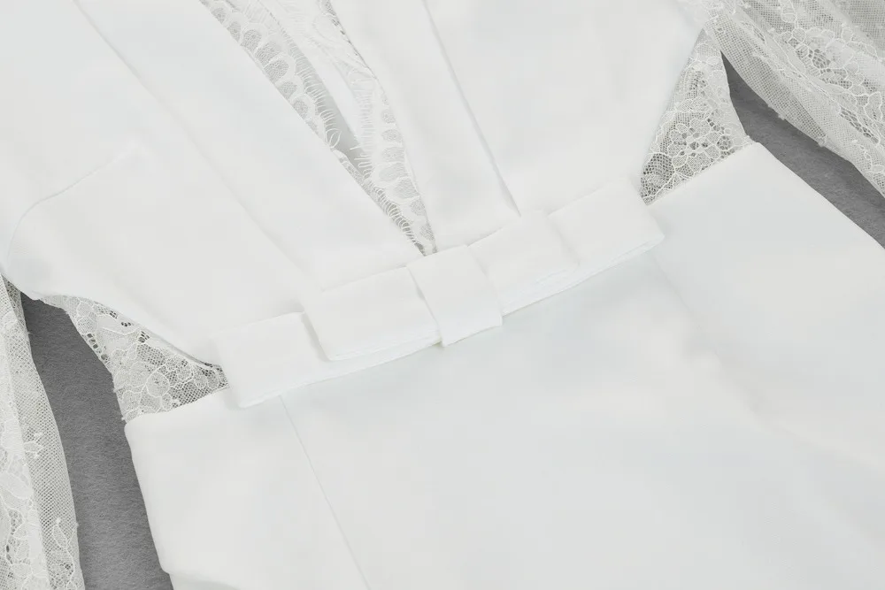 Lace deep v neck long suit formal suit Lace deep v neck long suit formal suit