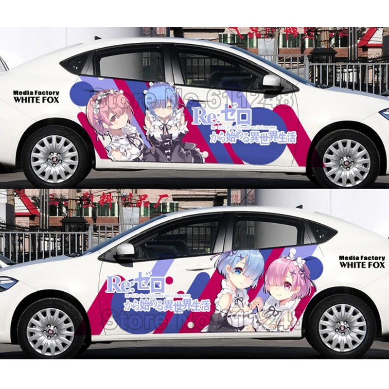 Сделанная на заказ японская игра-Аниме Itasha наклейки Rem жизнь в другом мире от нулевых гоночных наклейки для ралли 3D наклейка водонепроницаемый