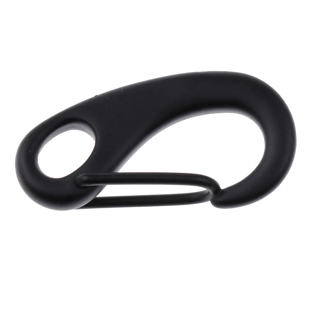 Perfeclan Spring Snap Hook Clip Quick Link Carabiner Scuba Diving Snorkeling Accessories Black 50mm/70mm 