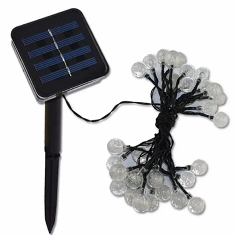 solar powered string light bulbs