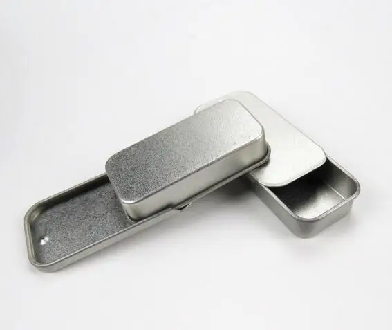 

10pcs/lot Survival Kit Tin Small Empty Silver Metal Storage Box Case Organizer For Money Coin Candy Keys