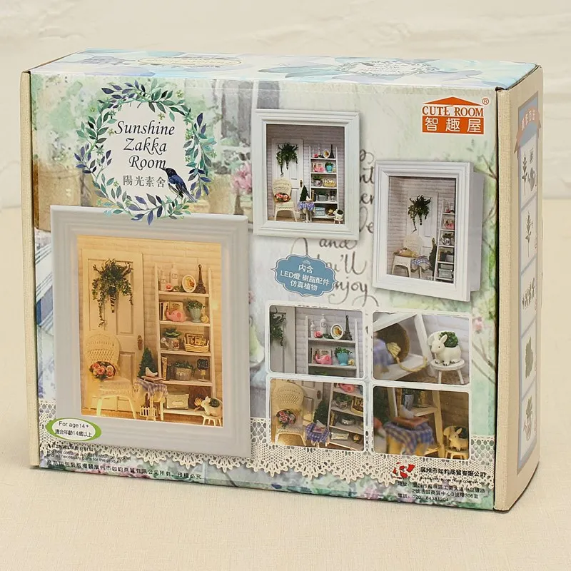 New CuteRoom DIY Handmade Sunshine Zakka Room Dollhouse Kit Photo Frame Design Decor Collection Gift W-005 New CuteRoom DIY Handmade Sunshine Zakka Room Dollhouse Kit Photo Frame Design Decor Collection Gift W-005