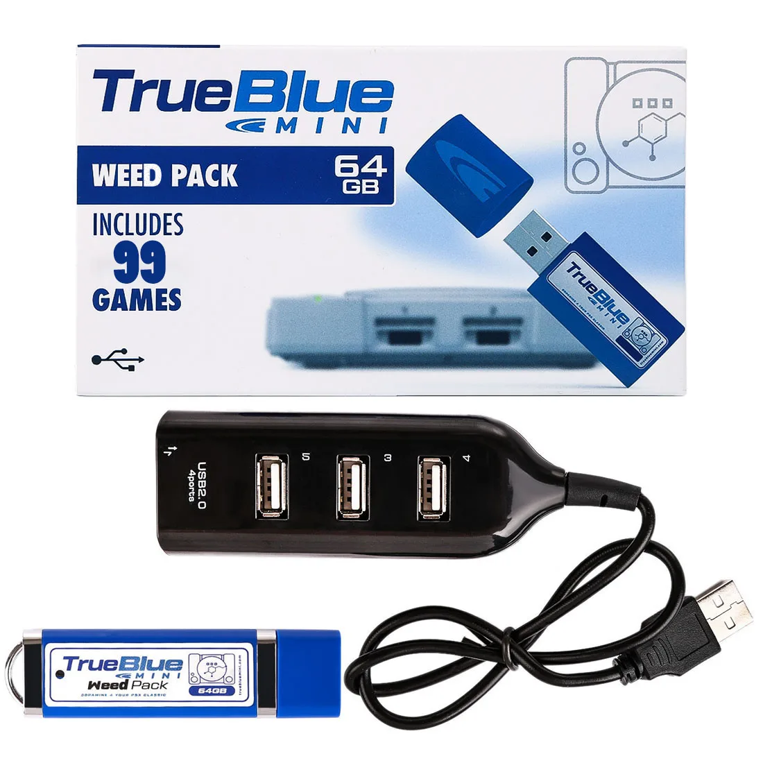 Hobbyinrc 2-jogos 64 gb verdadeiro azul mini-pacote