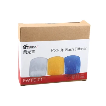 

3 Color 3 in 1 Pop-Up Flash Diffuser Cover For Canon Nikon Pentax Kodak DSLR SLR Flash Bounce Diffuser Cover