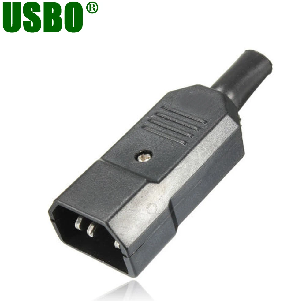 Новинка DIY 10 А 250 в черный IEC C13 C14 розетка штекер многоразовый разъем питания 3