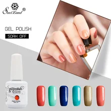 Saviland 15 мл Гибридный цветной лак для ногтей гель лак большой объем УФ гель лак с блеском для ногтей эффект 58 цветов для дизайна ногтей гель лак