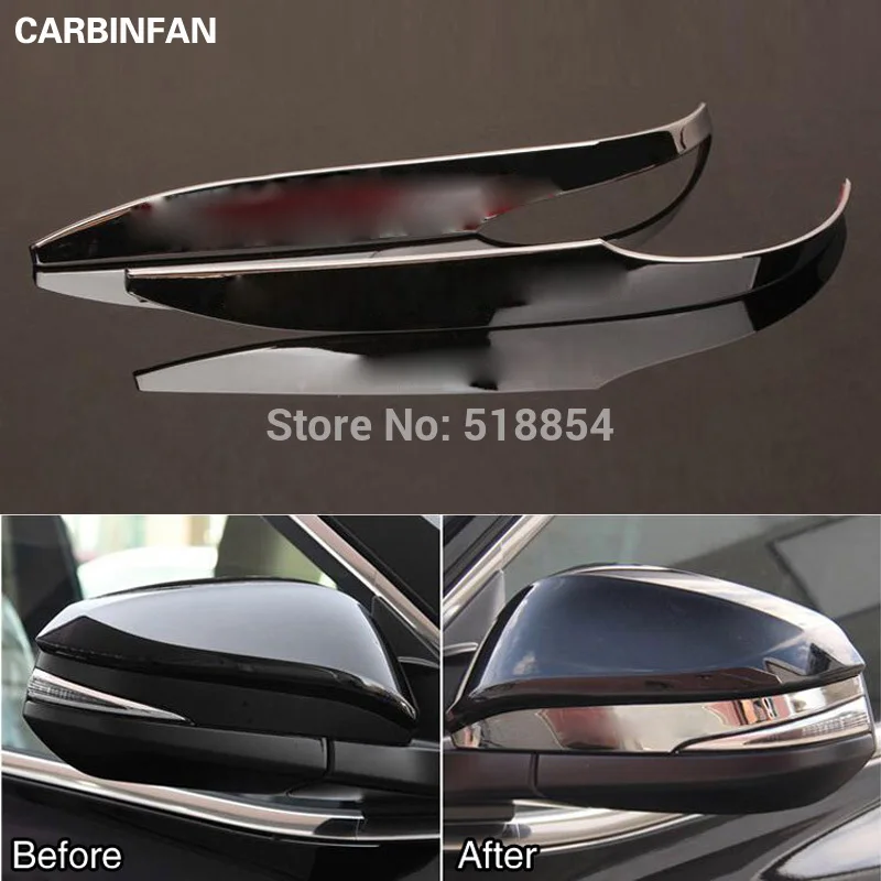 

ACCESSORIES FIT FOR 2014 2015 TOYOTA HIGHLANDER KLUGER CHROME DOOR SIDE MIRROR COVER TRIM STRIP MOLDING 2PCS/SET