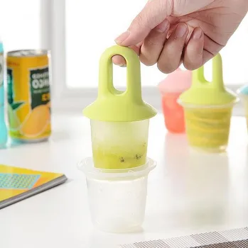 

2pcs/lot DIY Ice Pop Maker Tube Tray Popsicle Mold Ice Cream Yogurt Mould with Lids Children Gift Random Color OK 0437