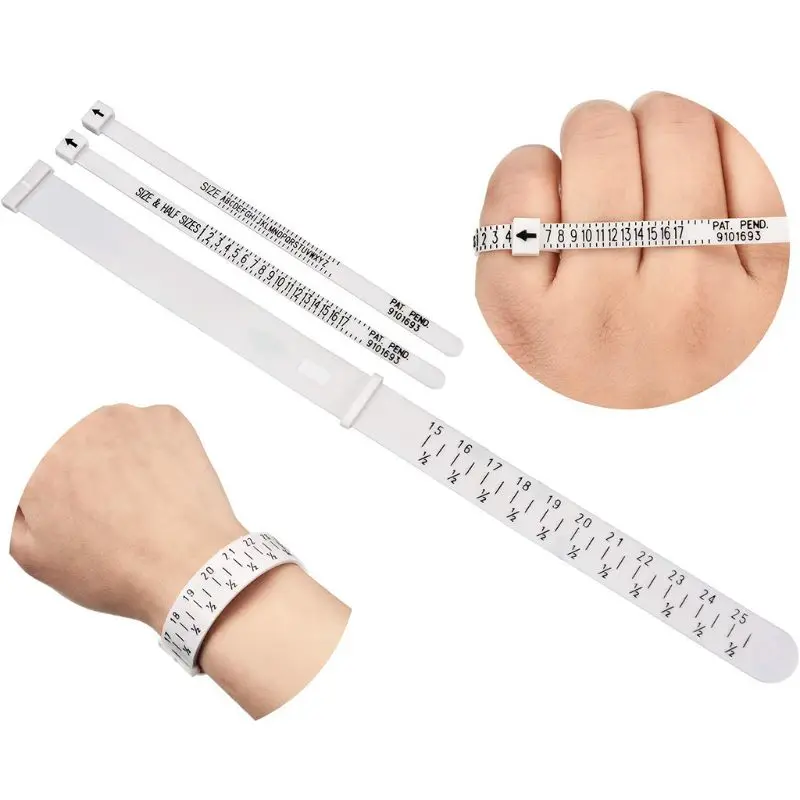 

3 Pcs/set Ring Caliber Finger Bracelet Scale Measuring Stick Jewelry Chucks Size Checking Tools Men Women Unisex Jewelry Tools