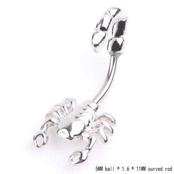 

Simple Piercing Belly Button Buckle Ring Fashion Accessories Scorpion Shape Piercing Buckle Ring Body Jewelry